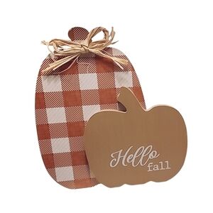 Autumn Pumpkin Plaid Decor